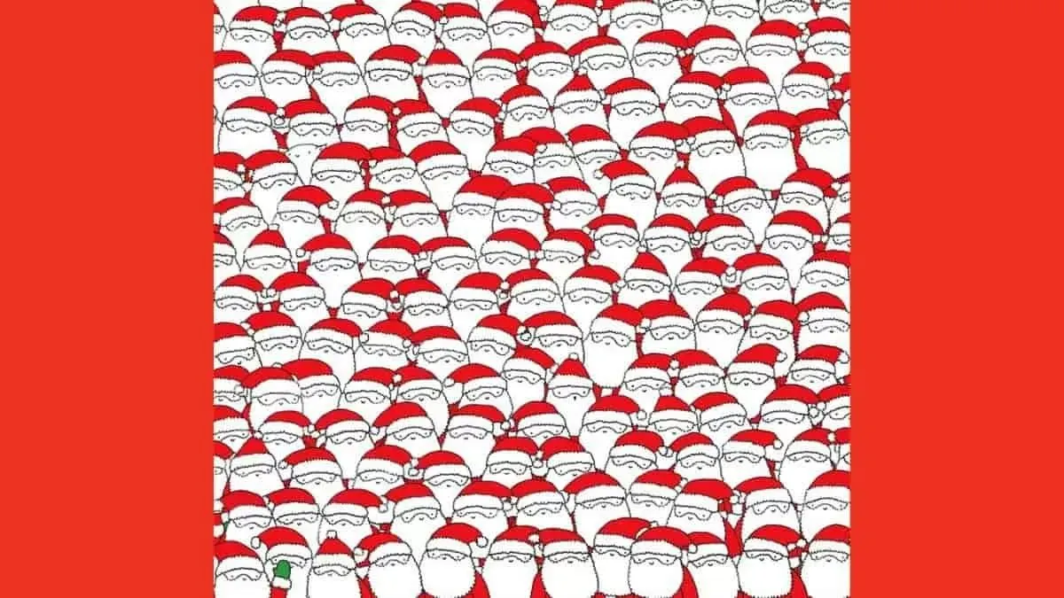 Tes Penglihatan: Memiliki Mata Yang Tajam? Temukan 1 Hewan di Antara Kumpulan Santa (Jagran Josh)