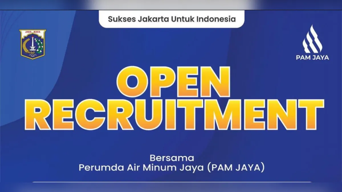 Lowongan kerja (loker) tersedia di wilayah DKI Jakarta tepatnya Badan Usaha Milik Daerah (BUMD) PAM Jaya.