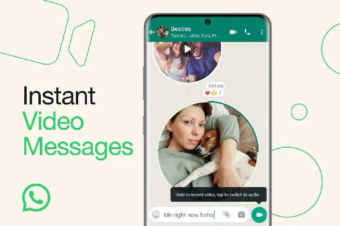 Whatsapp memperkenalkan fitur baru bernama pesan video instan berdurasi 60 detik.