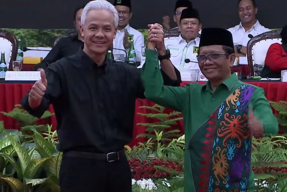 Mahfud MD dan Ganjar Pranowo (Tangkap layar YouTube PDI Perjuangan)