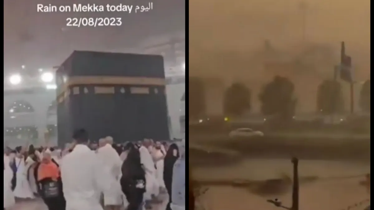 Viral Video Hujan Angin di Makkah