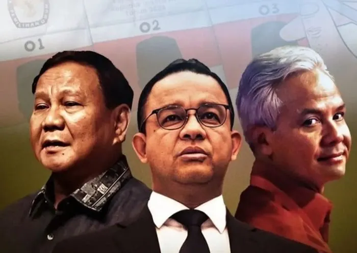 Prabowo Subianto, Anies Baswedan dan Ganjar Pranowo.