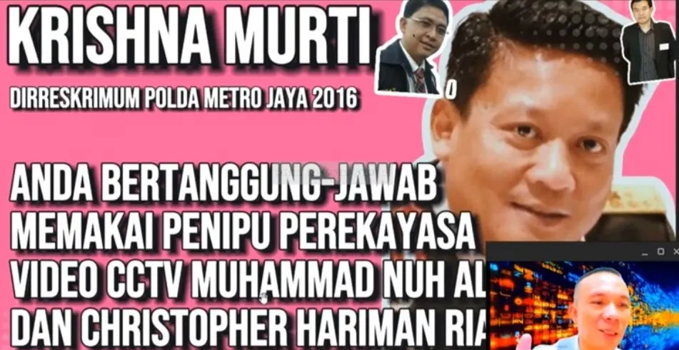 Rismon Sianipar meminta agar Krishna Murti bisa bertanggung jawab karena disebut turut berkontribusi di balik kasus Jessica Wongso.