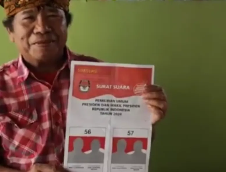 Simulasi surat suara pilpres hanya mencantumkan dua paslon (Tangkapan layar YouTube Kompas TV)