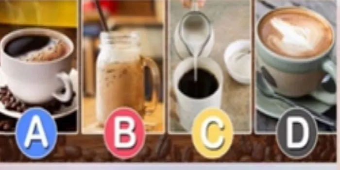 Ilustrasi tes kepribadian lewat kopi favorit