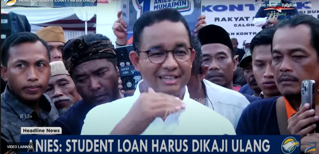 Anies Baswedan soal student loan di Indonesia
