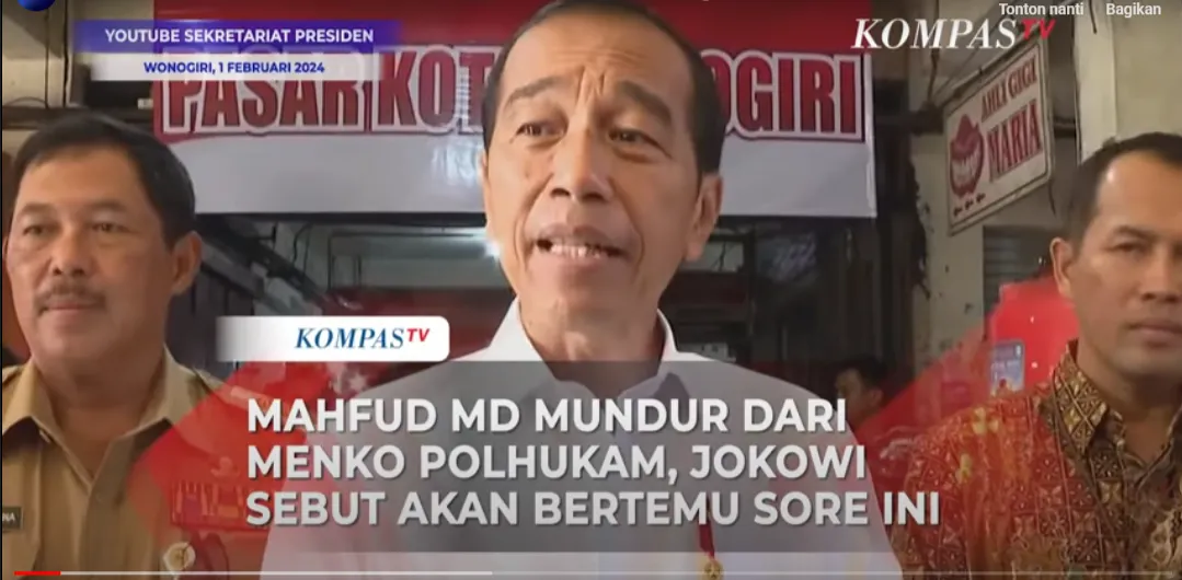 Respons Jokowi Soa; Mundurnya Mahfud MD