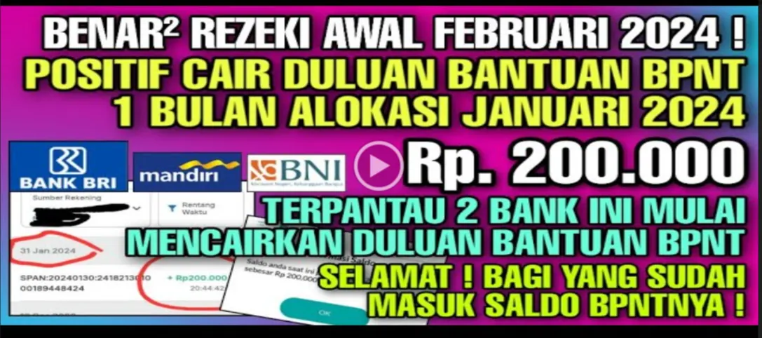 Illustrasi. KABAR GEMBIRA! Bantuan BPNT Rp200 Ribu Sudah Fix Cair Duluan Lewat 2 Bank Ini