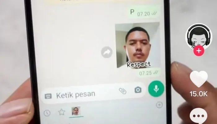 Illustrasi. Sticker WhatsApp 