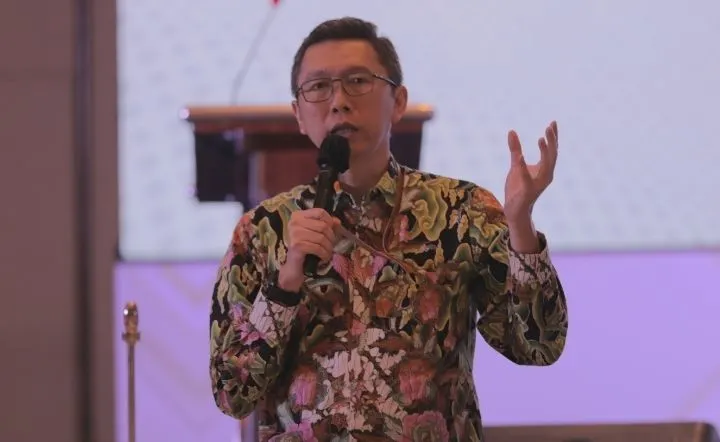 Sekretaris LPS Dimas Yuliharto di Forum Talk Show &ldquo;How To Manage Crisis Communication in Banking Industry&rdquo; yang merupakan rangkaian acara LPS Banking Award 2023, dihelat di Jakarta, Selasa (12/9/2023). 