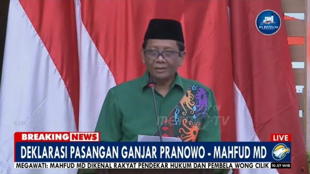 Menko Polhukam Mahfud MD jadi cawapres Ganjar Pranowo