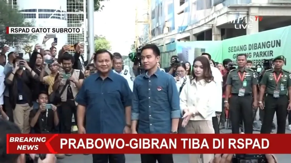 Prabowo Subianto dan Gibran Rakabuming tes kesehatan di RSPAD