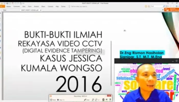 Rismon Sianipar kembali memaparkan bukti-bukti rekayasa video CCTV Kasus sianida Jessica Wongso.