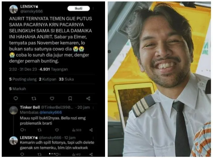 Sebagai selingkuhan Elmer Syaherman, ternyata Bella Damaika juga pernah selingkuh dengan pria lain dan diduga pernah hamil.