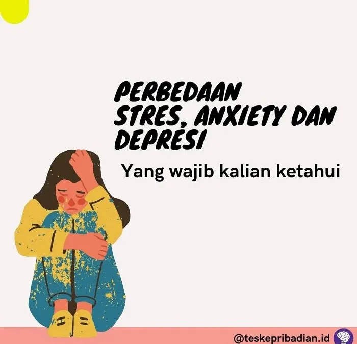 Ilustrasi perbedaan stres, anxiety, dan depresi