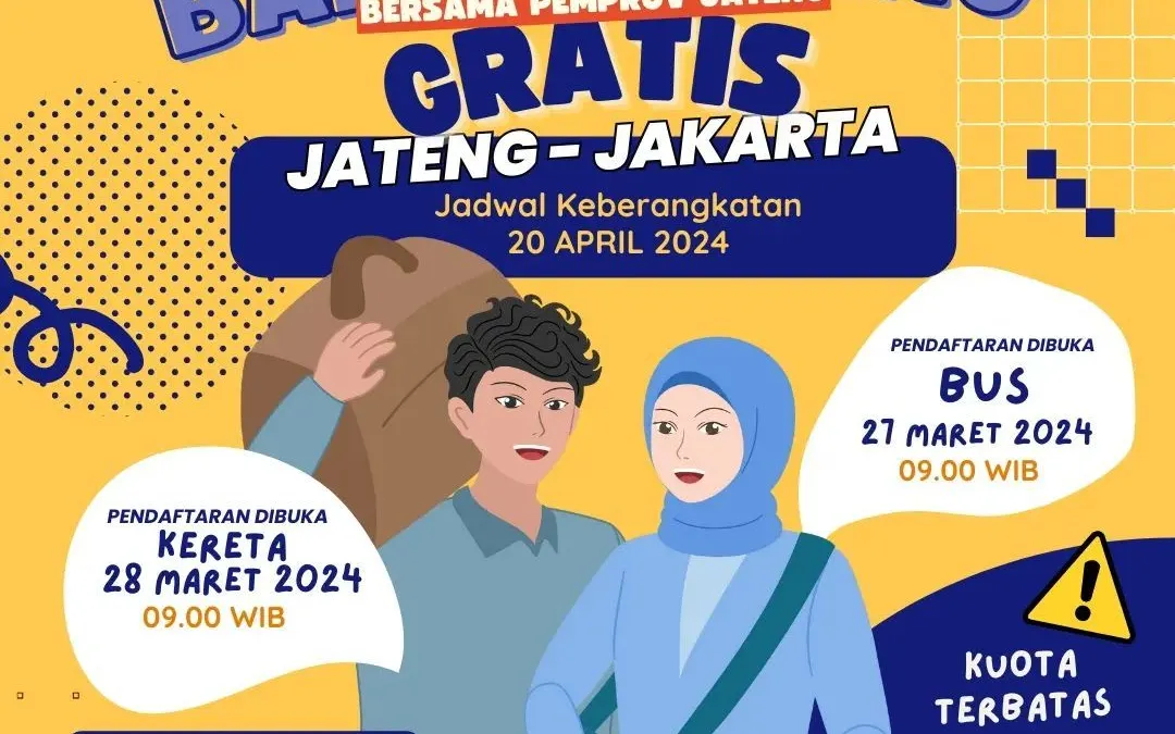Program Balik Rantau Gratis Bersama Pemprov Jawa Tengah 