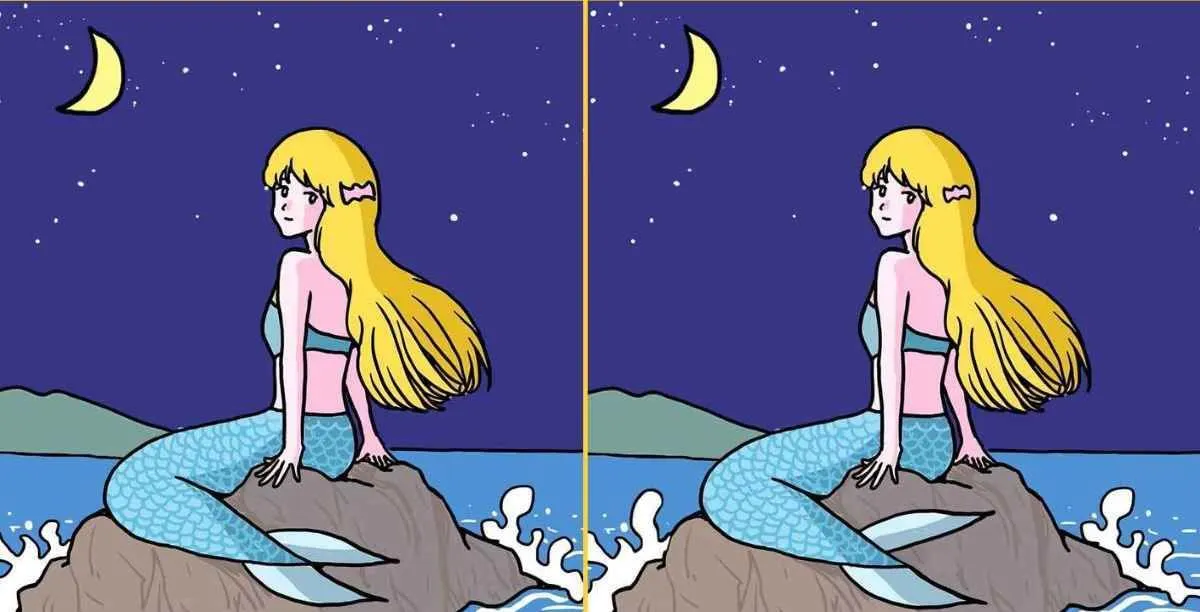 Tes Penglihatan: Uji Ketelitianmu dengan Coba Temukan 3 Perbedaan pada Gambar Putri Duyung
