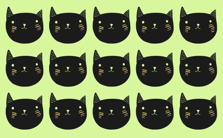 Tes Penglihatan: Uji Kemampuan Observasi, Bisa Temukan 1 Kucing yang Berbeda? 