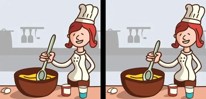 Tes IQ Ada 3 Perbedaan pada Gambar Koki yang Sedang Memasak Ini, Bisakah Kamu Menemukannya Yuk Fokuskan Mata
