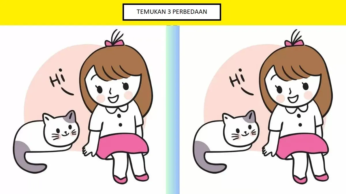 Dalam tes IQ ini akan disajikan dua gambar hampir identik, dimana kamu diminta untuk menemukan 3 perbedaan di dalamnya.