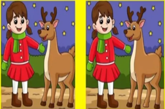 Tes IQ: Temukan 5 Perbedaan di Gambar Seorang Anak Perempuan dengan Rusa dalam Waktu 5 Detik! Bisa?