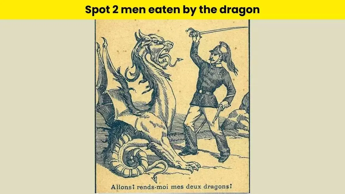 Tes ilusi optik ini akan memintamu untuk menemukan dua wajah pria pada gambar naga.
