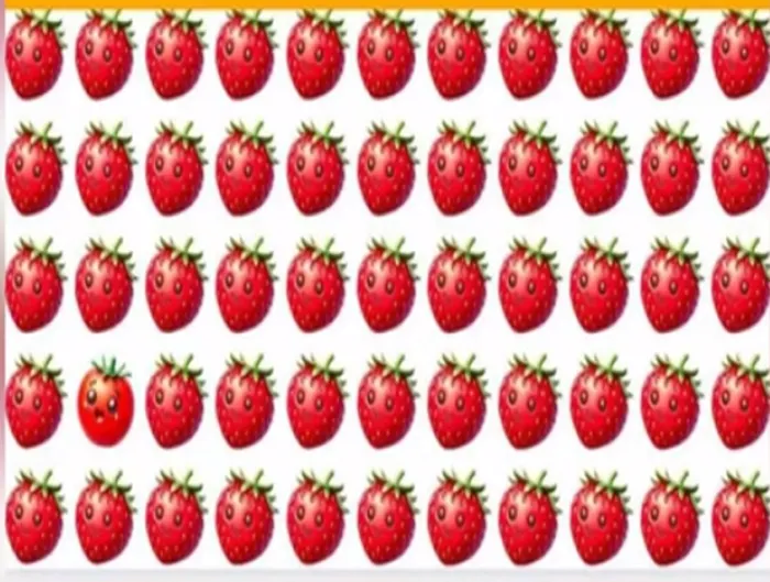 Tes Ilusi Optik: Temukan Tomat di Antara Banyak Strawberry dalam Gambar Ini Selama 5 Detik! Bisa?