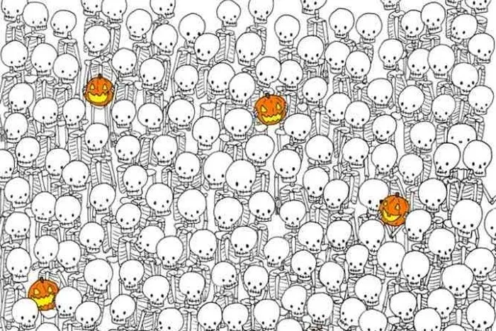 Tes Ilusi Optik Tersulit: Temukan Hantu yang Bersembunyi di antara Tengkorak pada Gambar Halloween Ini!