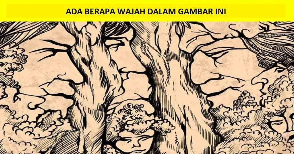 Ada berapa jumlah wajah yang bisa kamu temukan pada gambar ilusi optik dalam artikel ini? Coba fokus dan jawab dalam waktu 10 detik.