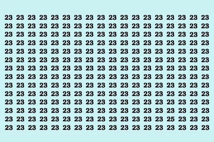 Tes Penglihatan: Temukan Angka 25 di antara Deretan Angka 23, Uji Seberapa Fokus Mata Kamu
