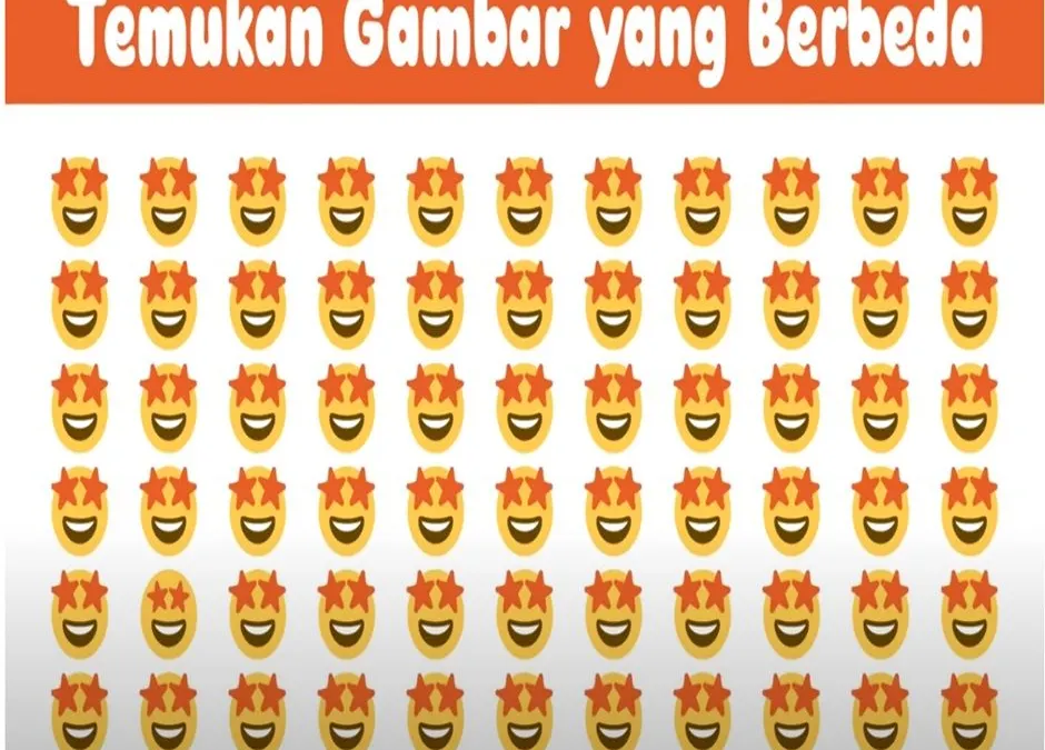 Tes penglihatan dalam artikel ini menggunakan kumpulan gambar emoji dengan bintang tetapi ada satu yang berbeda.