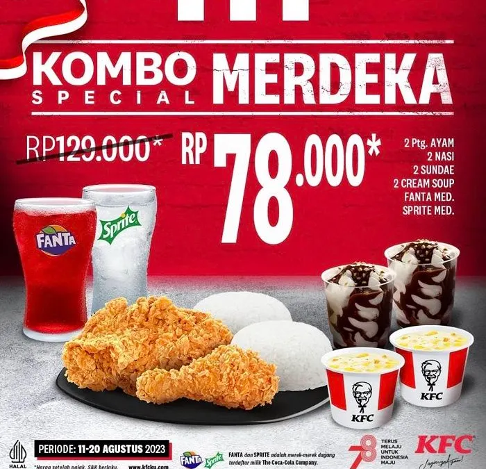PPromo KFC spesial Hari Kemerdekaan Indonesia 17 Agustus 2023