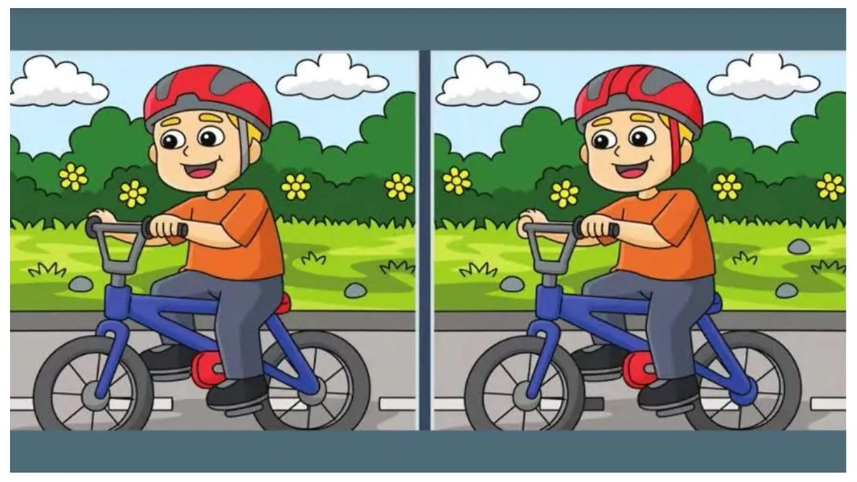 Tes IQ: Temukan 8 Perbedaan pada Gambar Anak Bermain Sepeda Ini