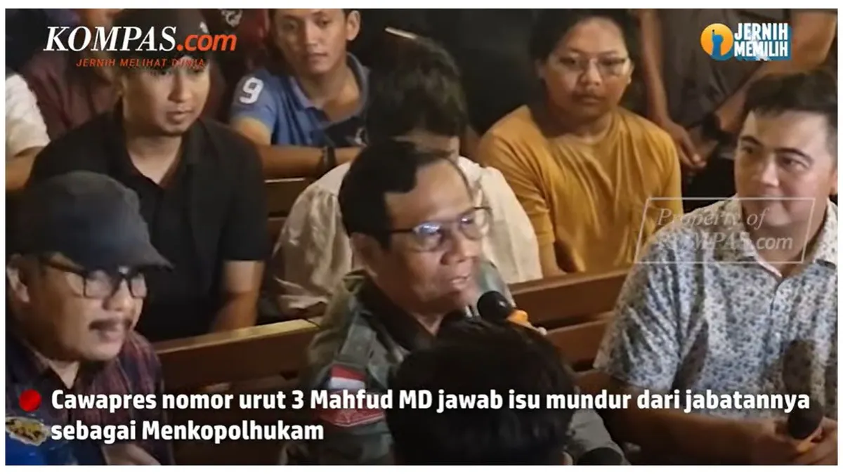Menkopolhukam sekaligus Cawapres No Urut 3, Mahfud MD