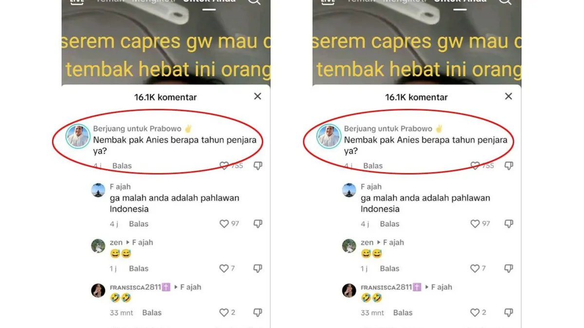 VIRAL Diduga Pendukung Prabowo Subianto Ancam Tembak Anies Baswedan