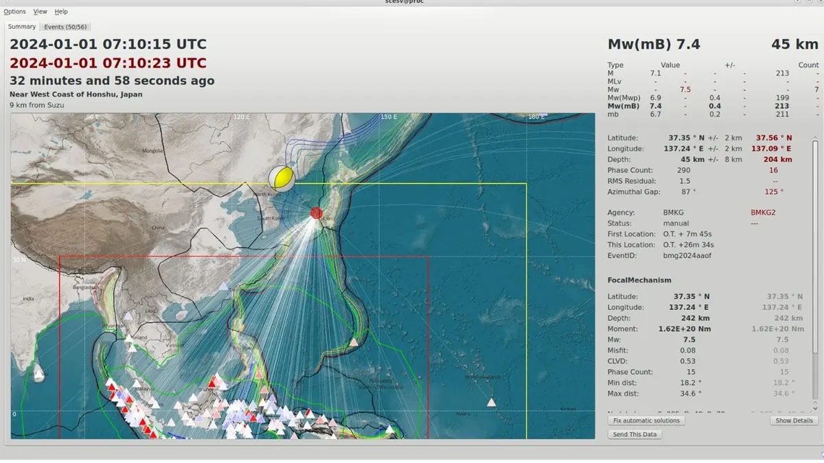 Gempa Jepang Berkekuatan 7,4 Magnitudo