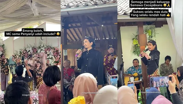 Duta menyumbang lagu dan sempat menjadi MC dalam pernikahan kerabatnya.