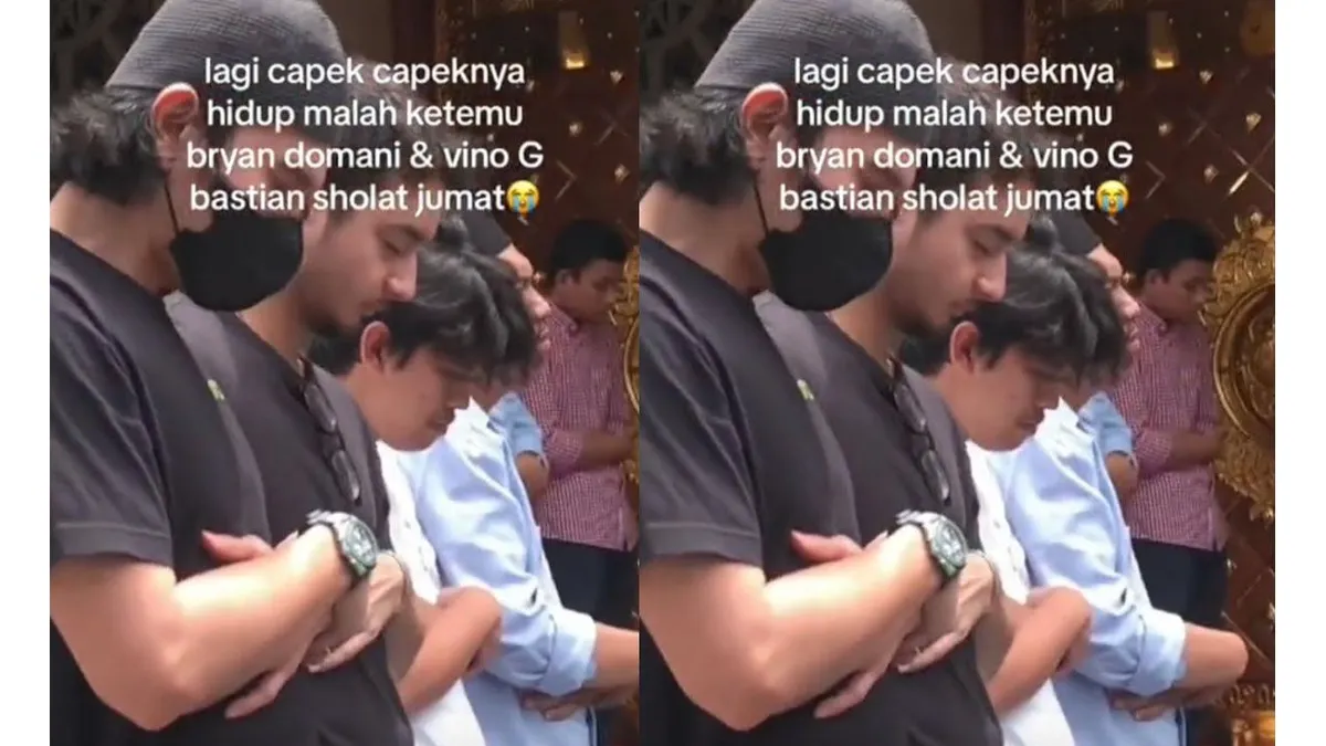 Beredar Video Bryan Domani, Vino G Bastian, Indra Jegel Sholat Jumat Bersama
