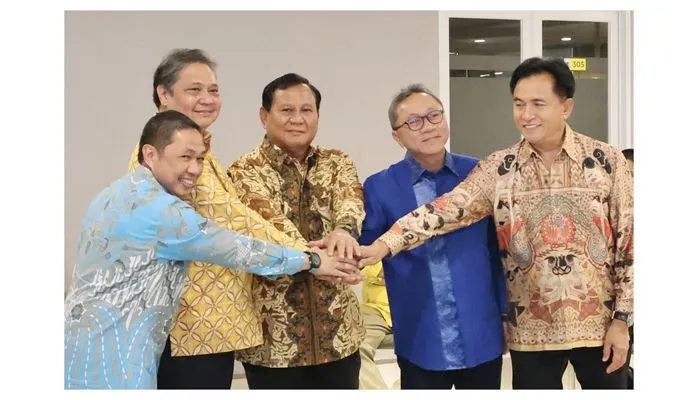 Prabowo Subianto gelar rapat bersama seluruh ketum parpol yang tergabung dalam Koalisi Indonesia Maju.