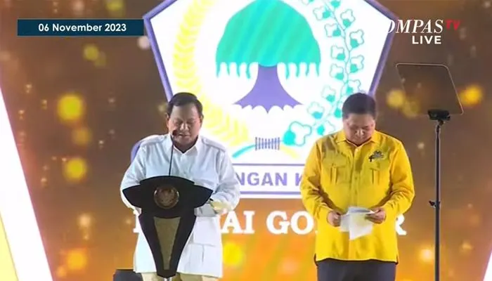 Prabowo Subianto dan Airlangga Hartarto