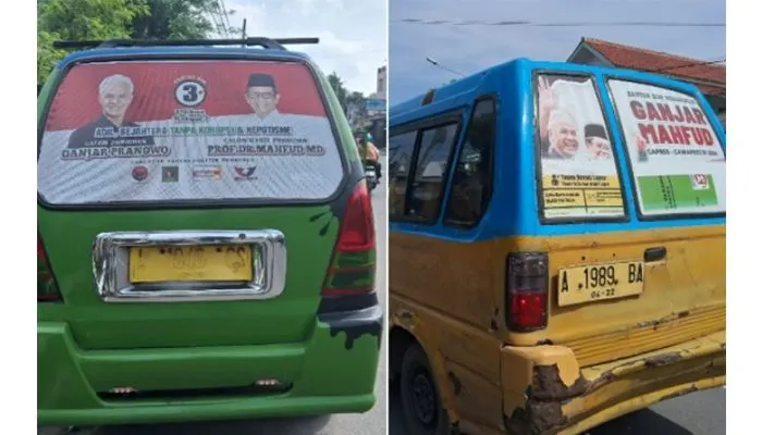 Supir Angkot Mengaku Terpaksa Pasang Stiker Pasangan Ganjar Pranowo-Mahfud MD