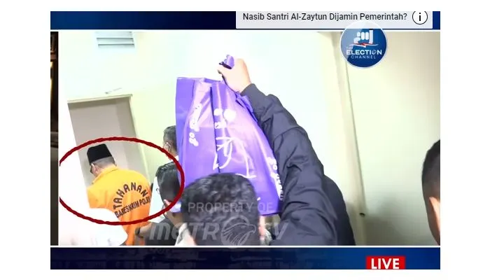 Penampakan Panji Gumilang saat ditahan mengenakan baju tahanan