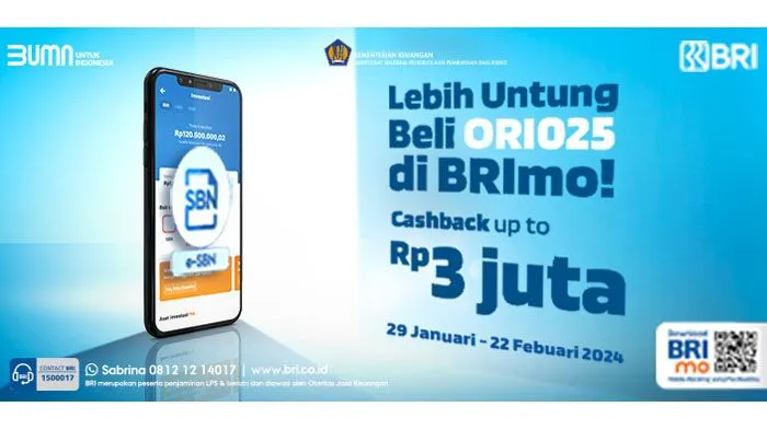 BRI melalui BRImo memudahkan berinvestasi Sukuk Ritel.