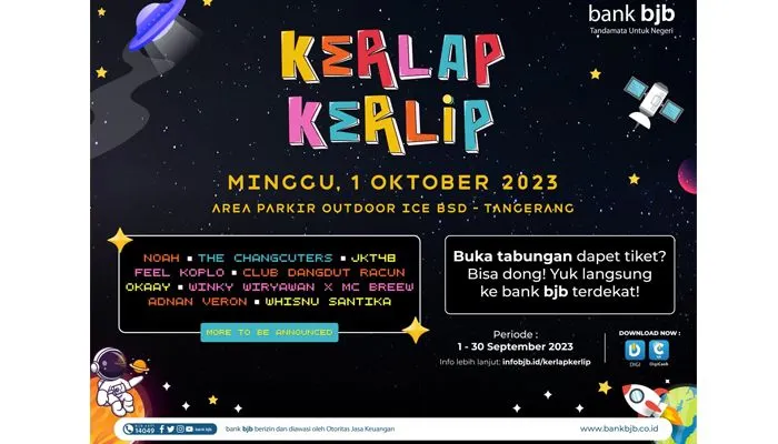 Info tiket Kerlap Kerlip Festival dari bank bjb