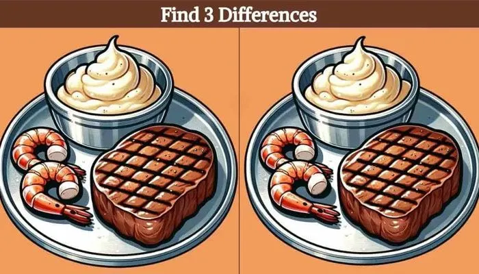 Tes Penglihatan: Coba Temukan 3 Perbedaan Pada Makanan Ini