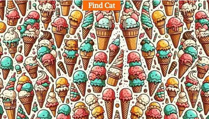 Tes Penglihatan: Coba Temukan Kucing di Antara Ice Cream