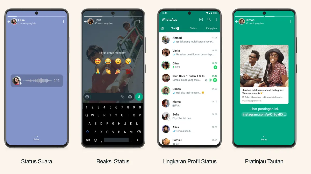 Ilustrasi upload video WhatsApp agar tidak pecah di Android.