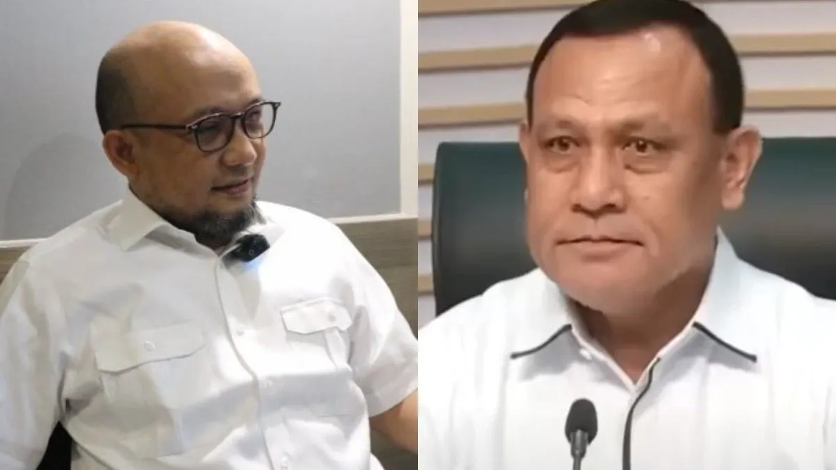 Kolase Foto Novel Baswedan dan Firli Bahuri