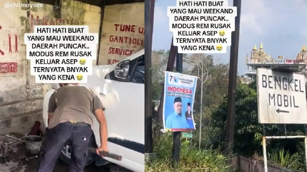 Belakangan tengah viral di media sosial bahwa ada modus rem rusak yang keluar asap lalu digiring masuk ke bengkel.