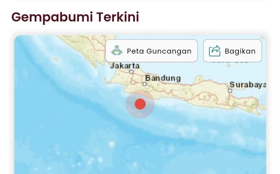 Info Gempa di Garut Jawa Barat